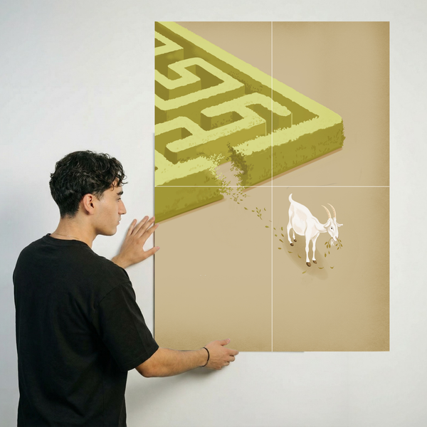 XL 90x64cm size image